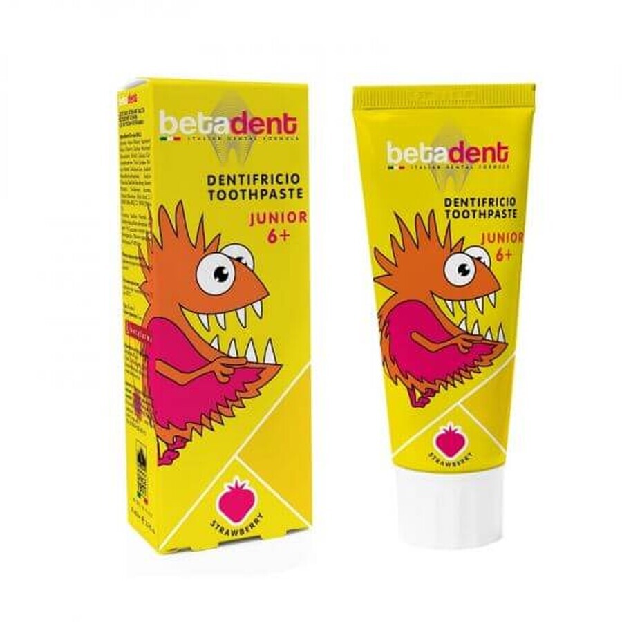 Toothpaste Betadent Junior 6+ Wild Strawberry, 75 ml, Betafarma