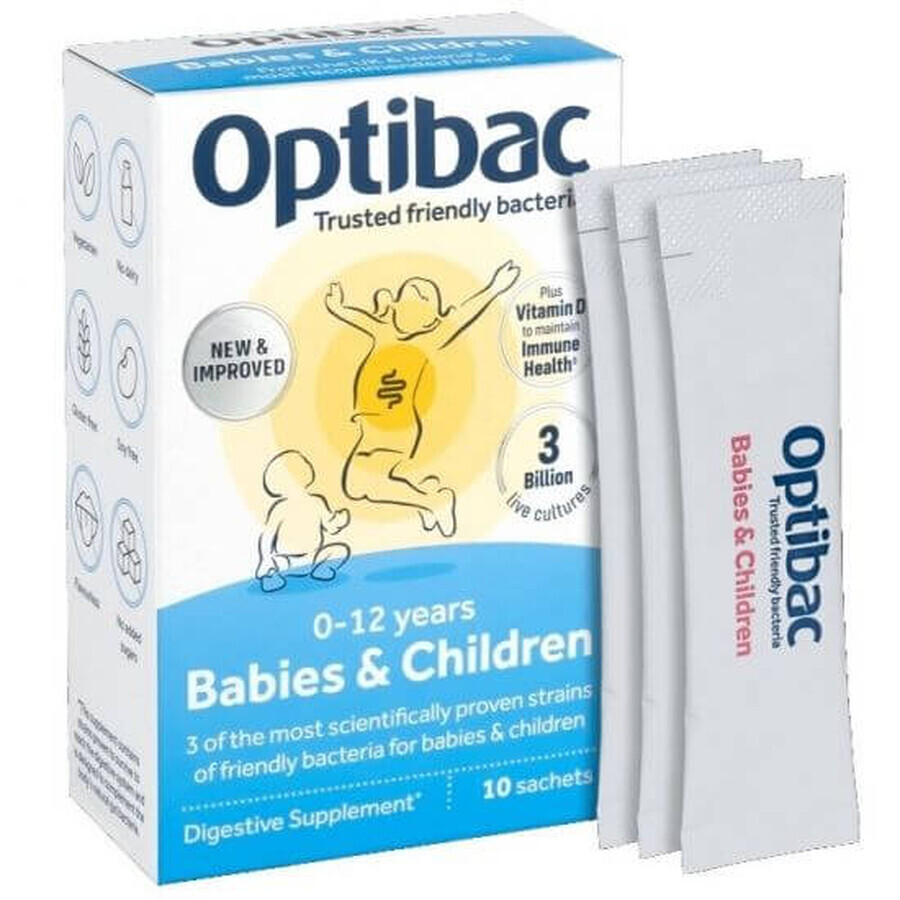 Probioticum voor kinderen en zuigelingen, 10 sachets, Optibac