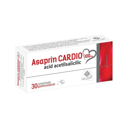 Asaprin Cardio, 100 mg, 30 gastro-resistant tablets, Helcor