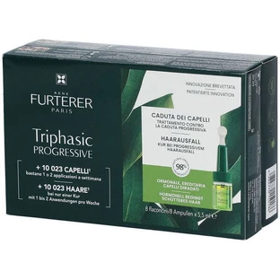 Rene Furterer Triphasic Progressive Treatment tegen progressieve haaruitval zonder spoelen 8 flesjes