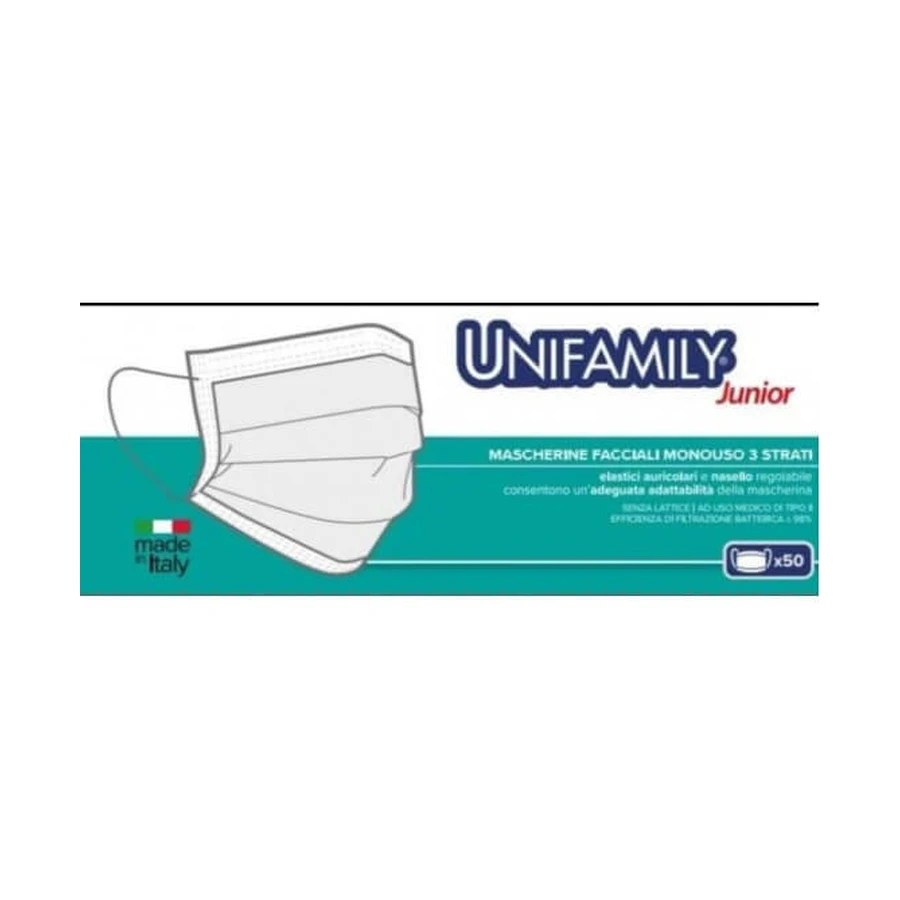 Unifamily Junior Chirurgische Maske 50 Stück