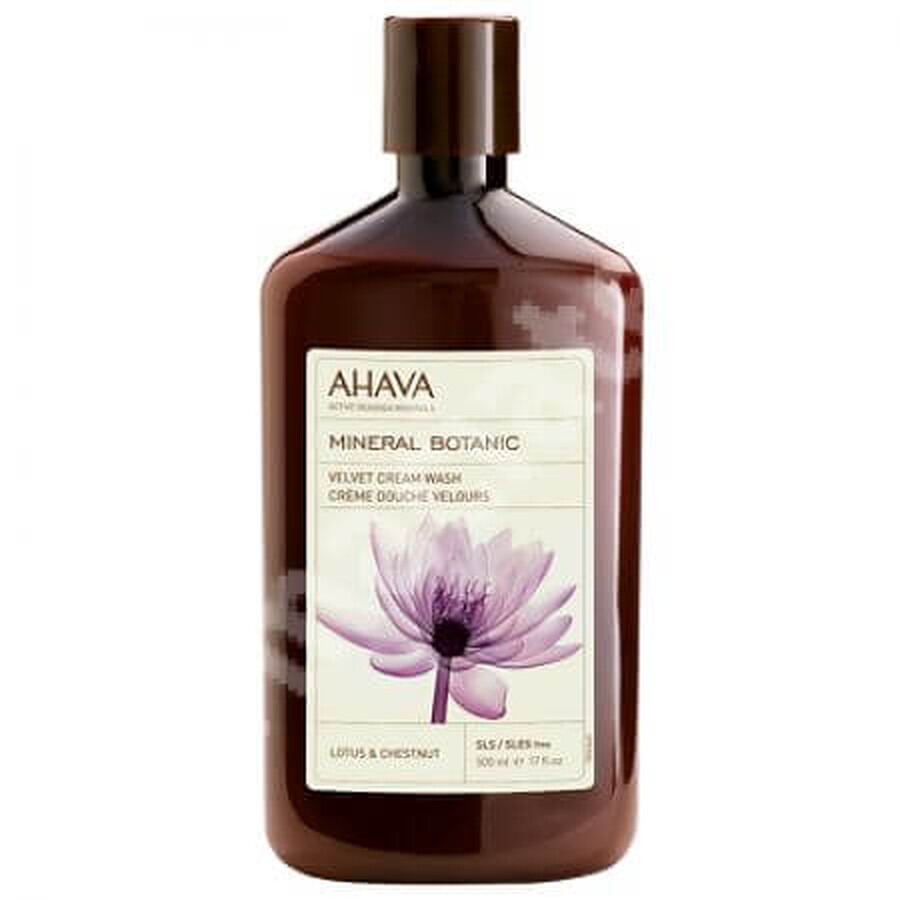 Crema de dus cu Floare de Lotus si Castan Minral Botanic 80923065, 500 ml, Ahava