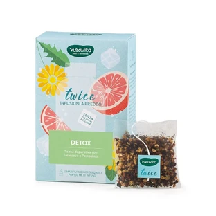 Neavita Zweimal Detox Cold Brew Kräutertee mit Löwenzahn und Grapefruit - 12 Maxifilter