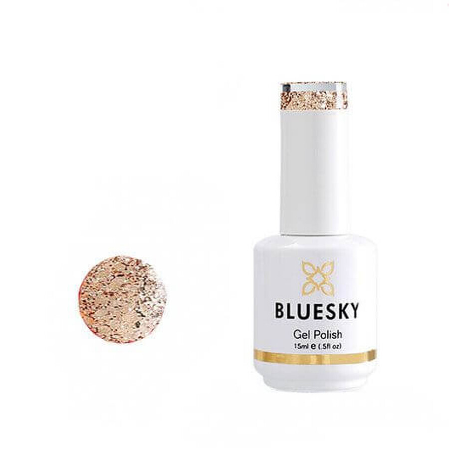 Semi-permanent nail polish BLuesky UV DC02 Gold 15ml