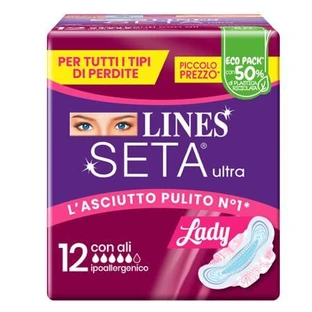 LÍNEAS DE SEDA ULTRA ALAS DE DAMA 12PCS