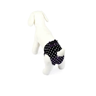ZWART POLKA DOT SLIPJE W/BUNCH 1