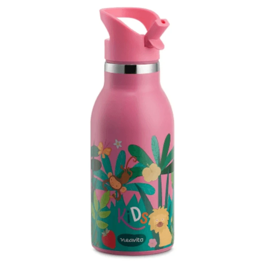 Neavita Kids - Pink Thermal Water Bottle with Hermetic Closure