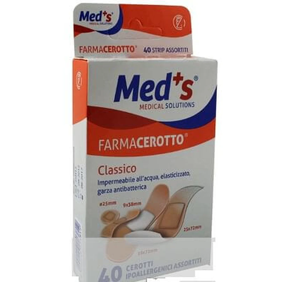 Meds Strips Pflaster Delicate Nonwoven Fabric Assorted 40 Stück