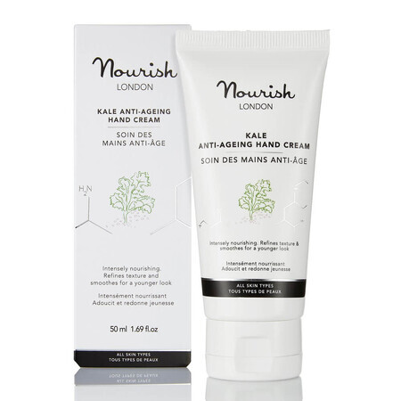 Crema de mâini anti-îmbătrânire Kale Anti-Ageing Hand Cream, 50 ml, Nourish London