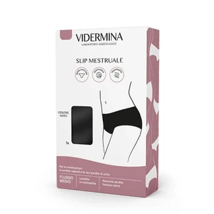 Vidermina - Scutece menstruale reutilizabile negre Dimensiune L