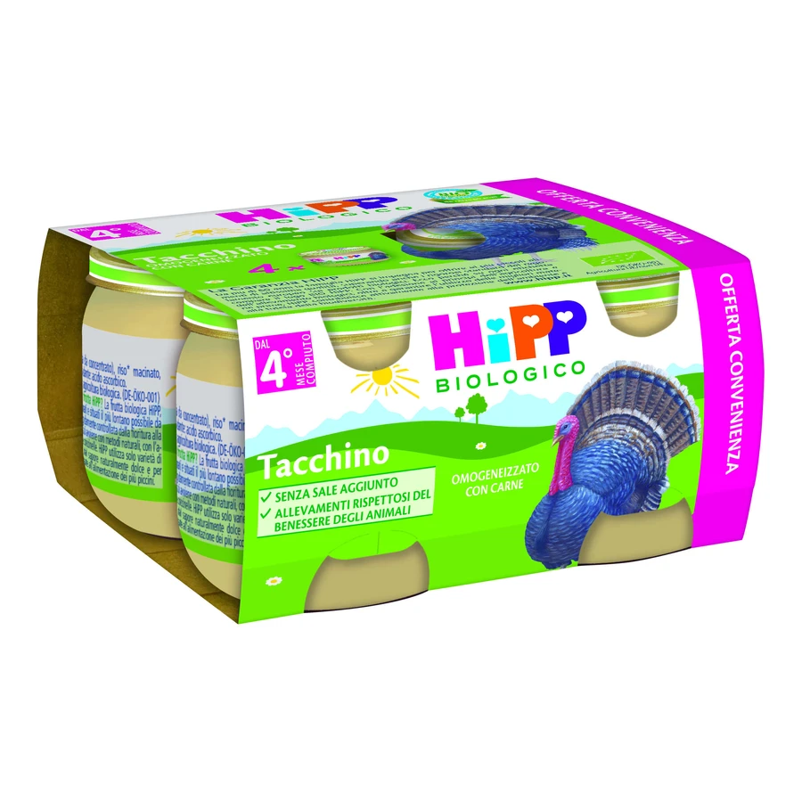 HiPP Curcan omogenizat 4x80g Multipack de la 4 luni