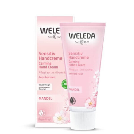 Cremă de mâini cu migdale pentru piele sensibilă, 50 ml, Weleda