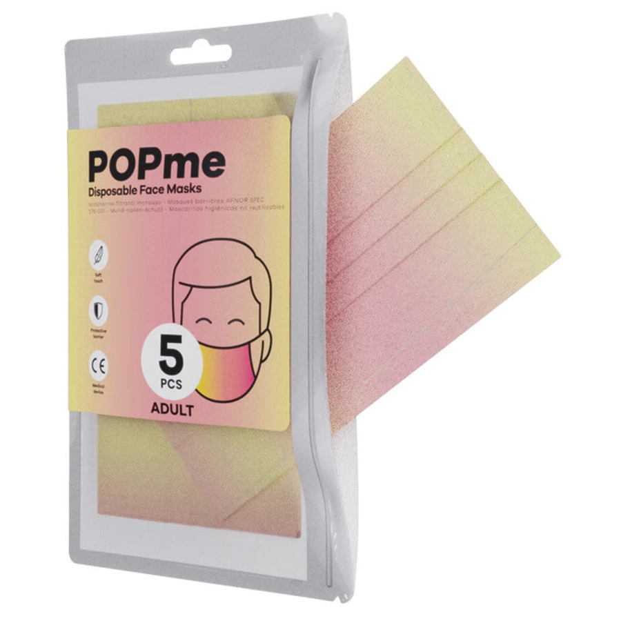 Popme Peach Mască chirurgicală 5 bucăți