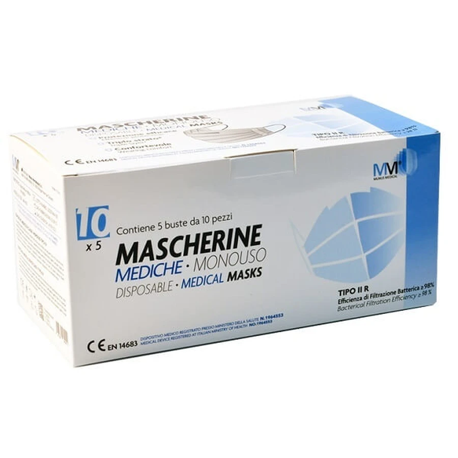 MUNUSMED Masker.Ch.IIR Zwart 50st