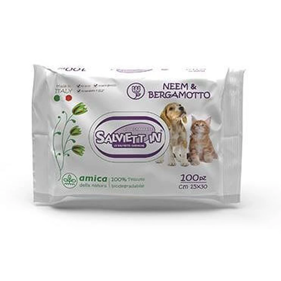TOALLITAS HIGIÉNICAS BIODEGRADABLES "XXL" CF. (100 UDS) NEEM & BERGAMOTA