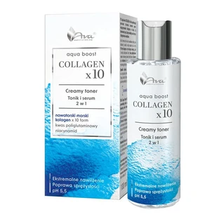 Ava Aqua Boost Collagen Creamy, tonico e siero 2 in 1, 100 ml