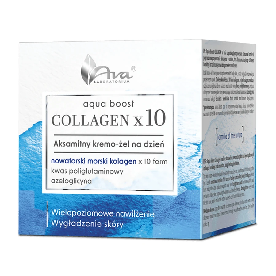 AVA Aqua Boost Collagen, crema-gel vellutata, da giorno, 50 ml