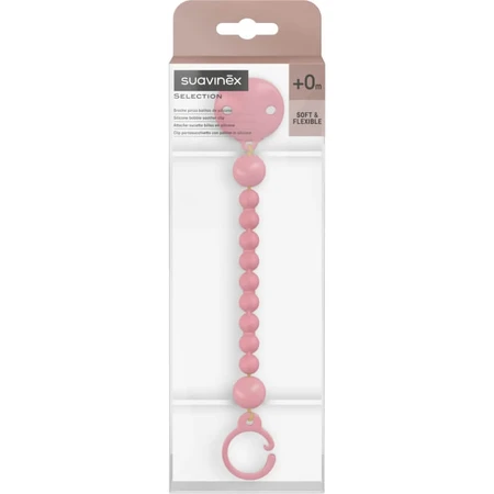 Suavinex Farbe Essenz - Silikon Schnuller Clip - fuchsia