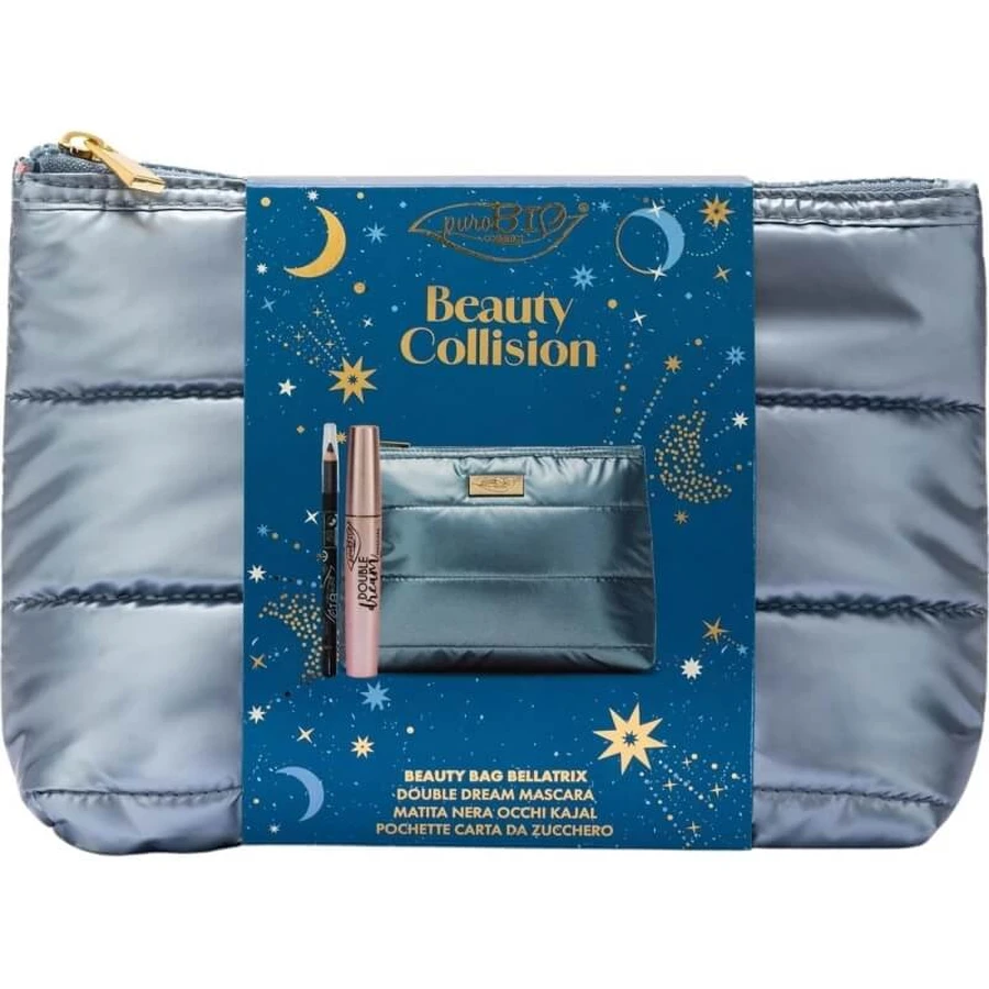 Reine Bio-Schönheitskollision - Bio-Double Dream Volumizing Mascara + Bio-Augenkonturenstift Nr. 01 schwarz + Clutch Bag