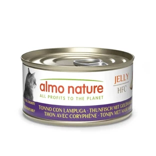Almo nature Hfc jelly Thunfisch mit Lampuga - Ergänzungsfuttermittel für ausgewachsene Katzen 70 gr