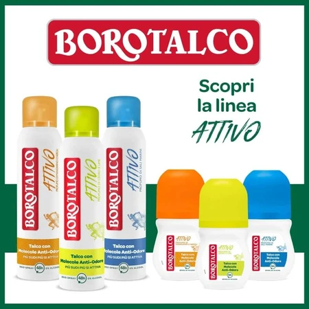 Borotalco actieve geur van mandarijn en neroli - deodorant 48h spray 150 ml