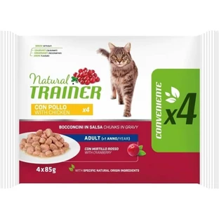 Natural trainer Chicken - complete food for adult cats 4 x 85 gr.