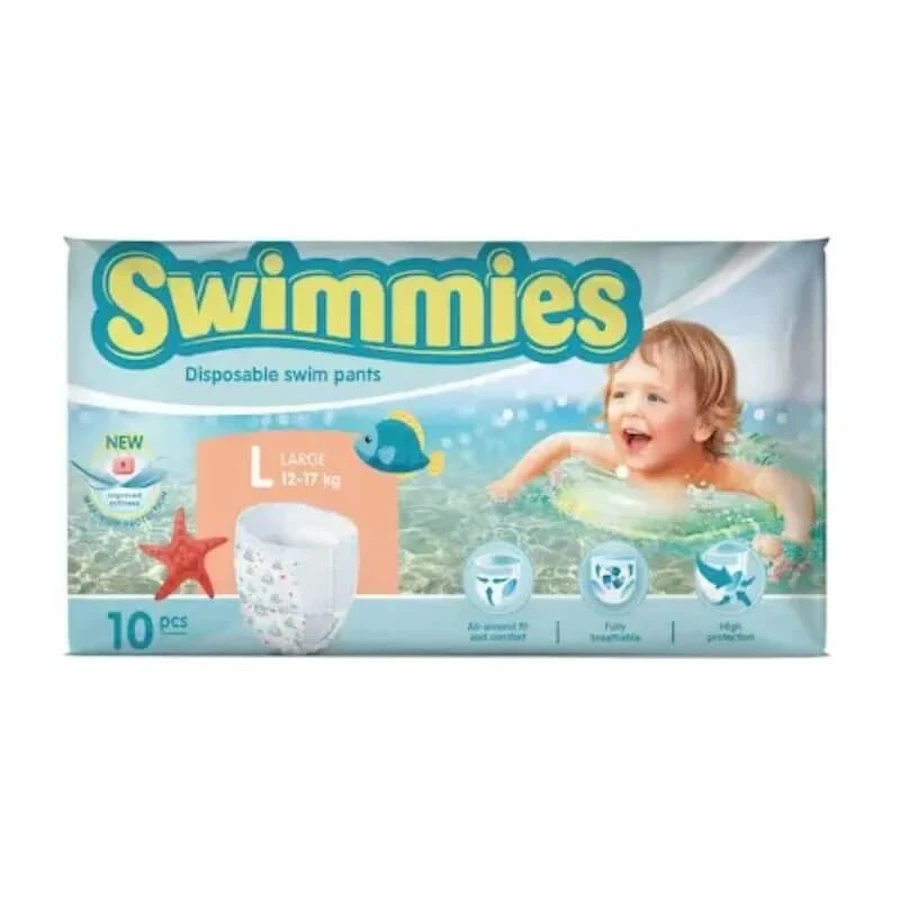 Serenity swimmies - 10 scutece pentru piscină mărimea l (12-17 kg)