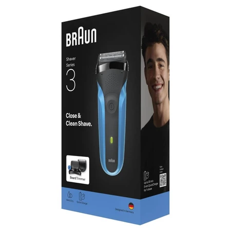 Braun seria 3 - Aparat de ras electric cu 3 elemente pentru bărbierit umed&amp;uscat