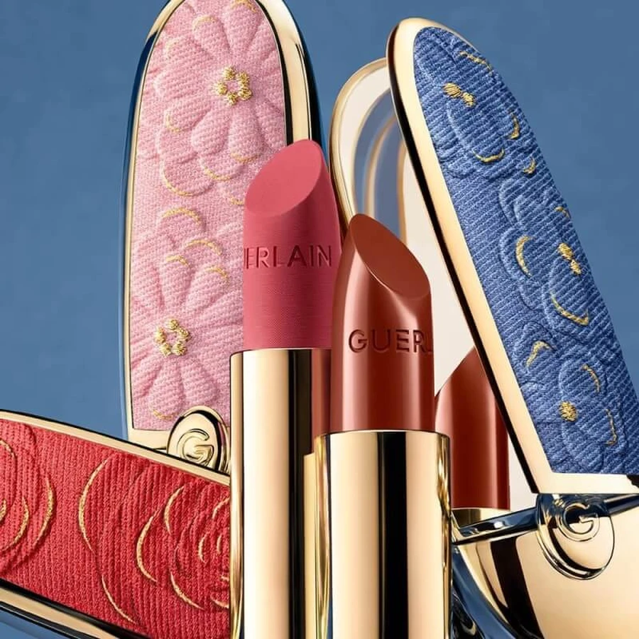 Guerlain rouge g - cover con doppio specchio red rose