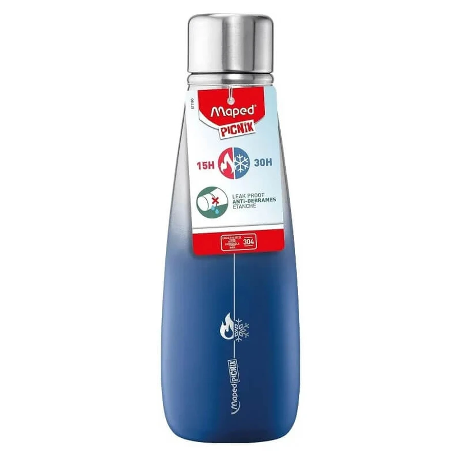 Maped Picnik - stainless steel thermal water bottle 500 ml - blue