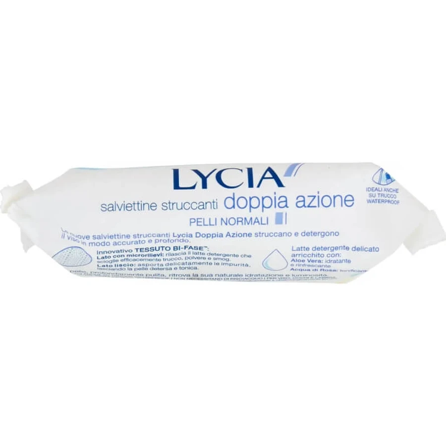 Lycia Double Action - 20 Abschmink-Tücher für normale Haut