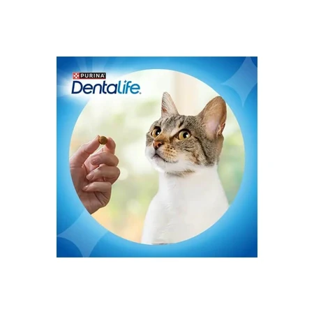 Dentalife - snack dentar anti-tartar și placă dentară pentru pisici adulte cu aromă de pui 40 g