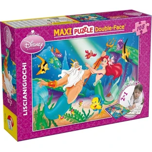 Lisciani Supermaxi doppelseitiges Meerjungfrauenpuzzle - 108 Teile