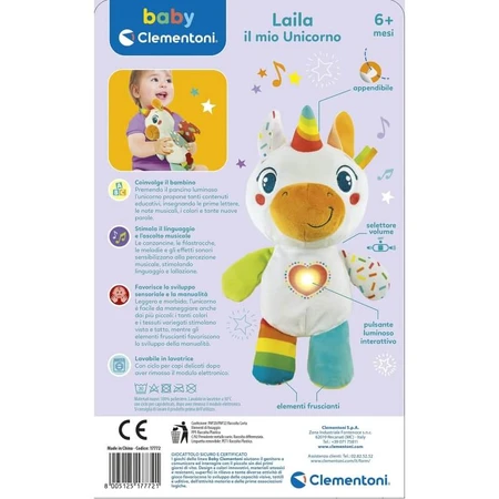 Clementoni Laila mein Einhorn - interaktives Plüschtier