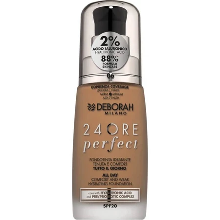 Deborah 24ore perfect spf 20 - fond de ten fluid - nr. 06 caramel