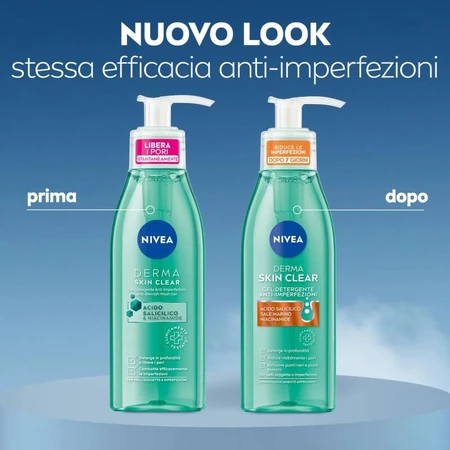 Nivea derma skin clear - gel detergente anti-imperfezioni 150 ml