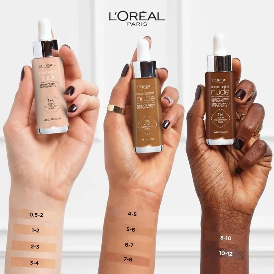 L'oreal paris Accord parfait nude - sérum teinté repulpant - no. 4-5 moyen