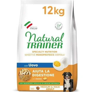 Natural trainer Sensitive zonder gluten met ei - volledige voeding voor middelgrote en grote volwassen honden 12 kg