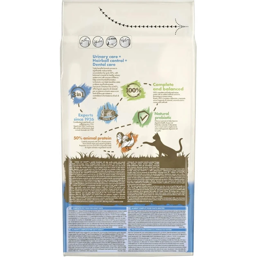 Purina cat chow 3 in 1 indyk - karma pełnoporcjowa dla dorosłych kotów kastrowanych 1,5 kg: ceny i cechy