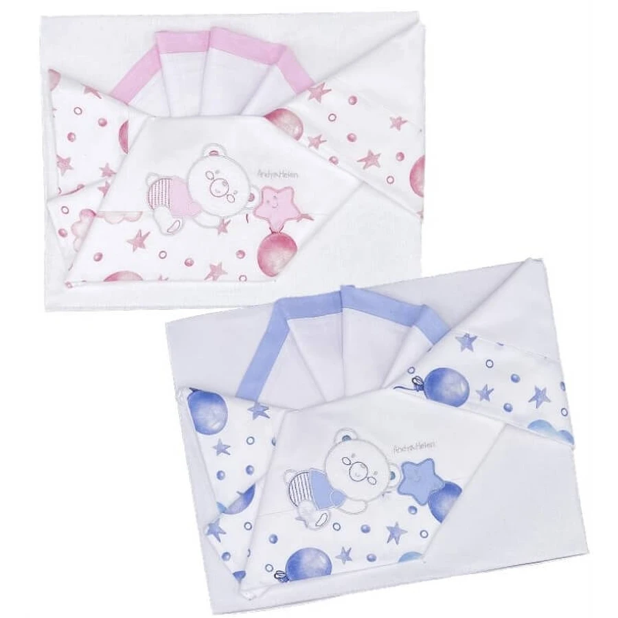 Andy &amp; helen Set 3 sheets for maxi crib - pink