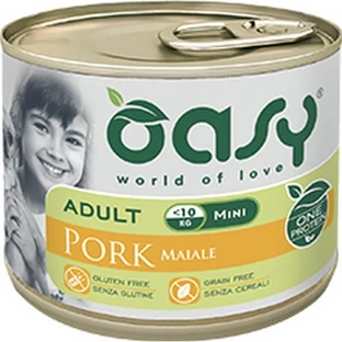 Oasy Adult mini pork - Alleinfuttermittel für kleine erwachsene Hunde 200 gr.