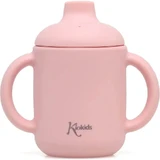Kiokids Silicone cup with handles 120 ml pink 4m+