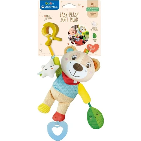 Clementoni Easy-peasy zachte beer - pluche knuffel met hangers