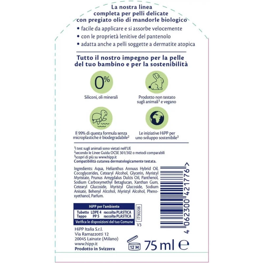 Hipp baby care - crème visage et corps 75 ml