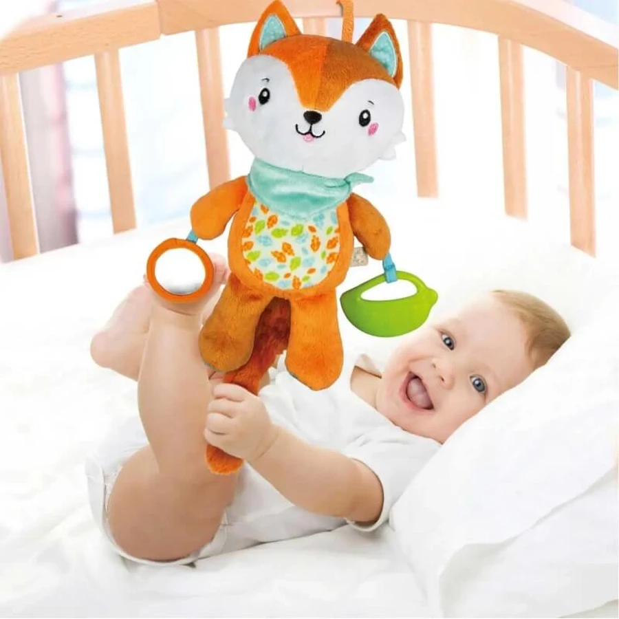 Clementoni Happy fox - plush toy first months 0m+