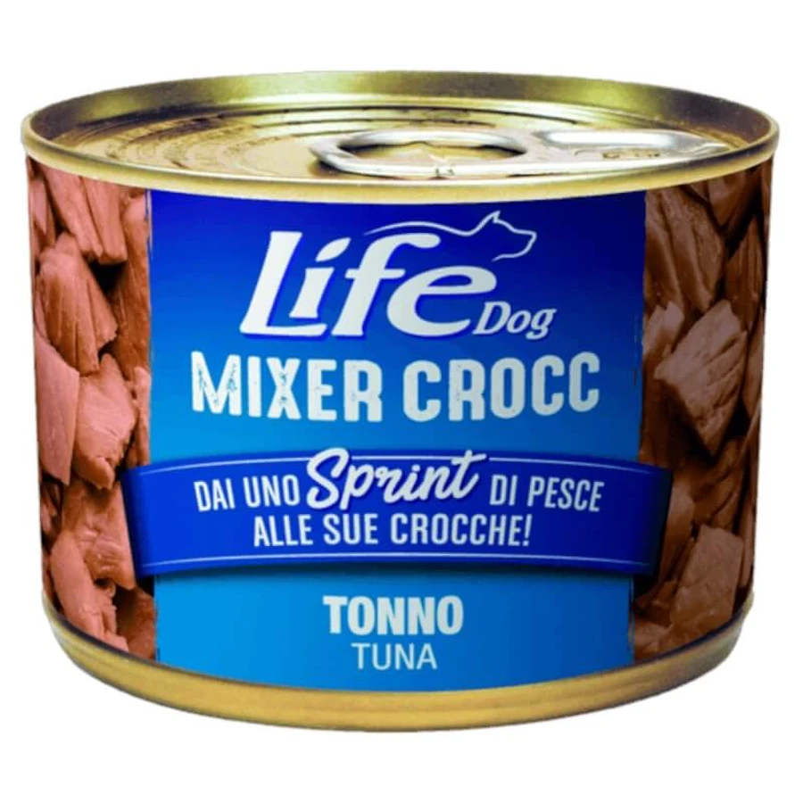 Life petcare Life hondenmixer crocc tonijn - aanvullende voeding voor honden om te mengen met brokken 150 gr