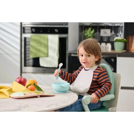 Chicco verstellbares Silikonlätzchen grau