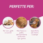 Inodorina Refresh bio - 30 toallitas biodegradables con aroma a polvo para perros y gatos