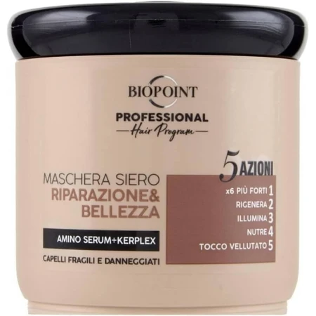 Biopoint Mask serum naprawcze &amp; beauty - intensywna kuracja do włosów łamliwych i zniszczonych 400 ml: ceny i cechy