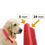 Ferplast Gro 5941 - brosse à épiler en caoutchouc pour chiens à poils courts, moyens et tissés
